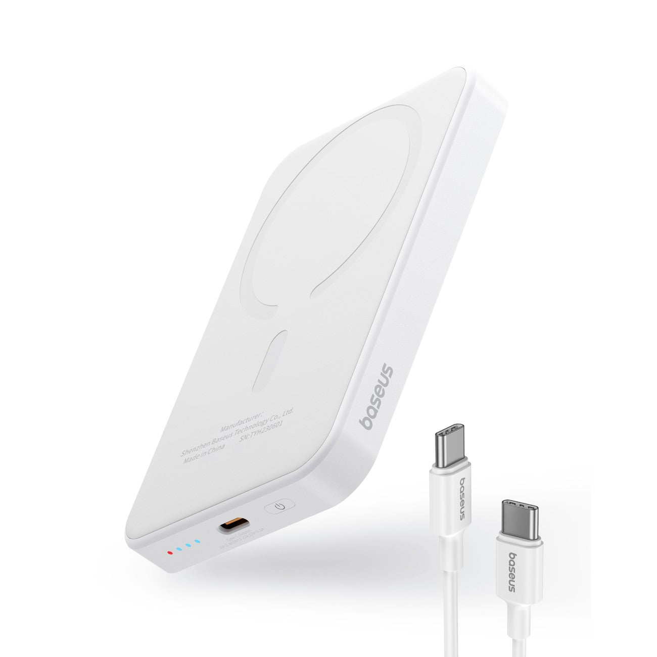 Baseus Magnetic Mini Powerbank 5000mAh | 20W PD & Qi | Weiß