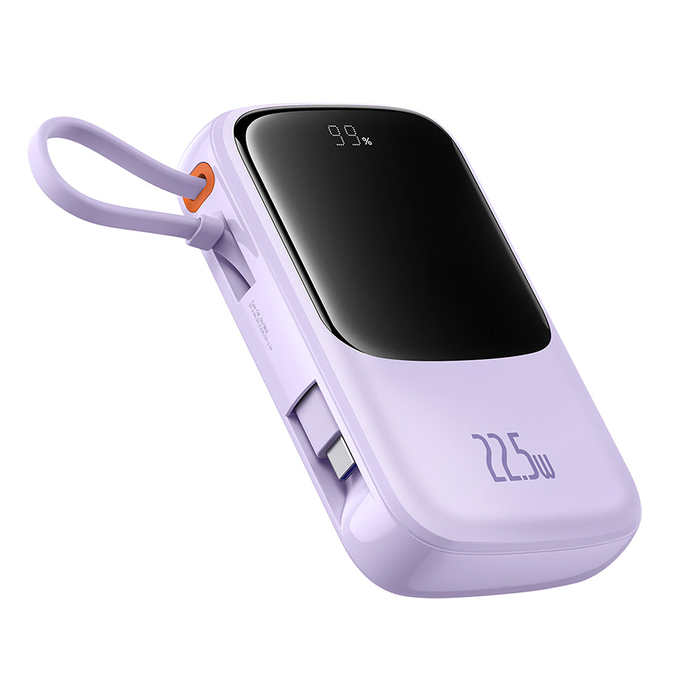 Batterie Externe Baseus Qpow Pro+, 10000mAh, 22.5W, QC + PD, 1 x USB-A - 2 x USB-C, Mauve P10067101513-00