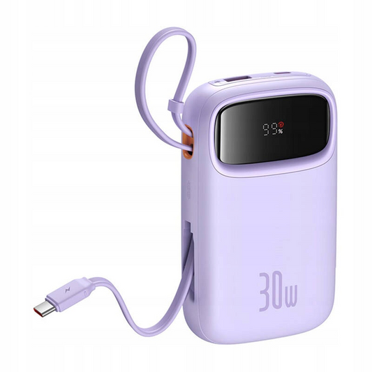 Batteria Esterna Baseus Qpow2, 10000mAh, 30W, QC + PD, 1 x USB-A - 3 x USB-C, Viola P10055008513-00