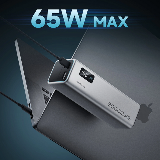 Batteria Esterna Cuktech, 20000mAh, 100W, QC + PD, 1 x USB-A - 2 x USB-C, Grigio CUKP200XGLGR
