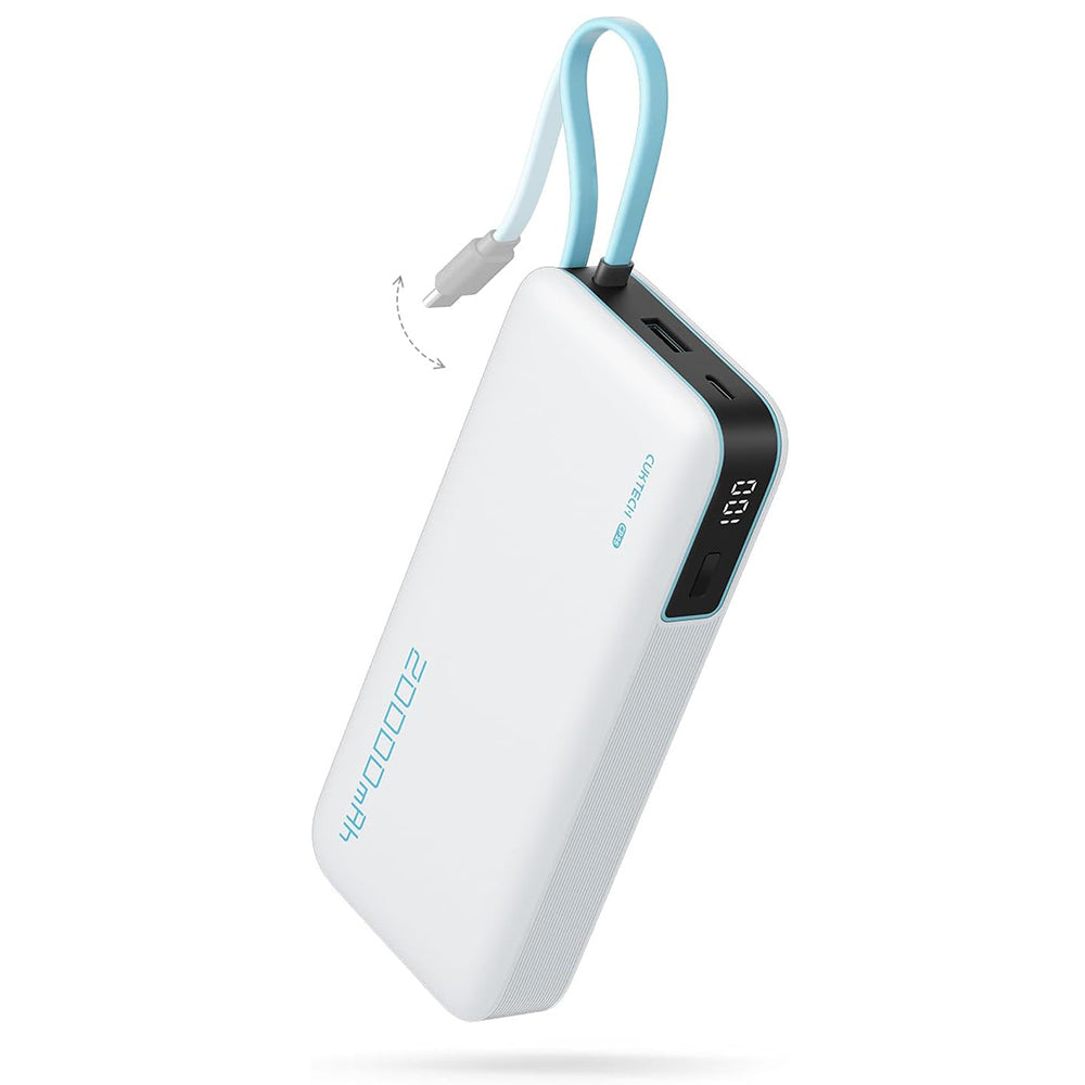 Batterie Externe Cuktech LPB200N, 20000mAh, 45W, QC + PD, 1 x USB-A - 2 x USB-C, Blanche CUKP200NGLLG