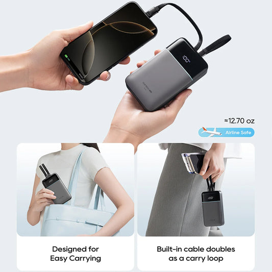 Externe Batterie Cuktech LPB200NL, 20000mAh, 40W, QC + PD, 1 x Lightning - 1 x USB-A - 2 x USB-C, Grau CKB200NLGLGY