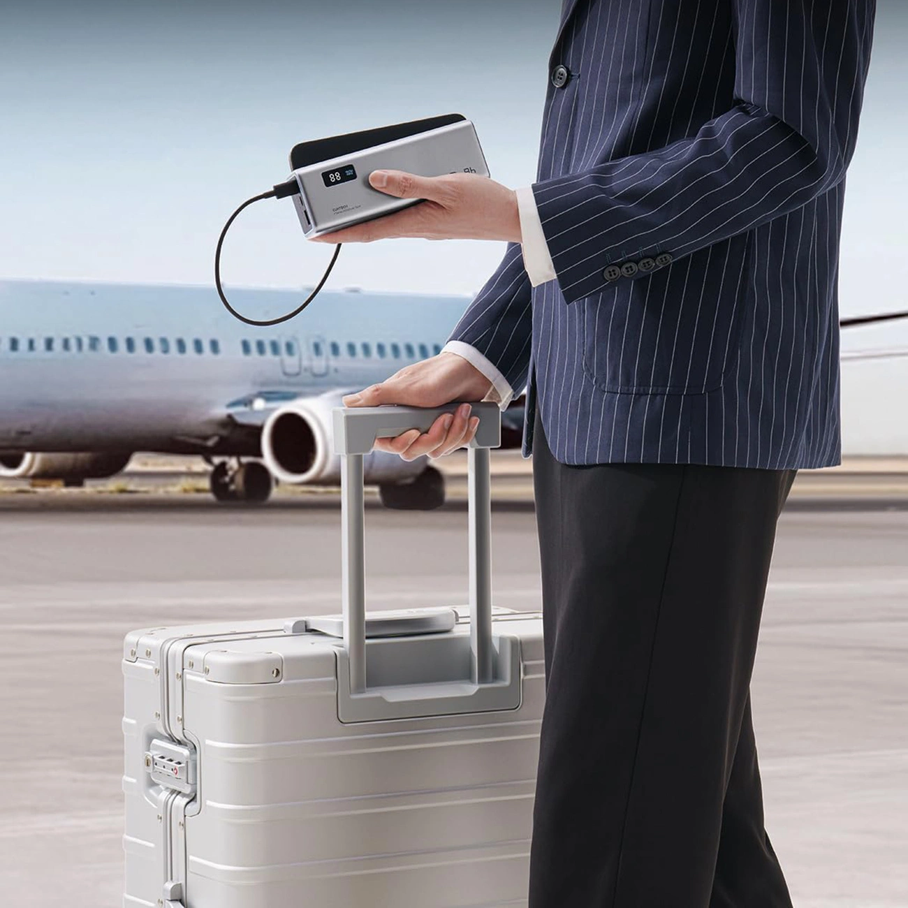 Batteria Esterna Cuktech P+ No.15, 20000mAh, 150W, QC + PD, 1 x USB-A - 2 x USB-C, Grigio CUKPB200GLBK