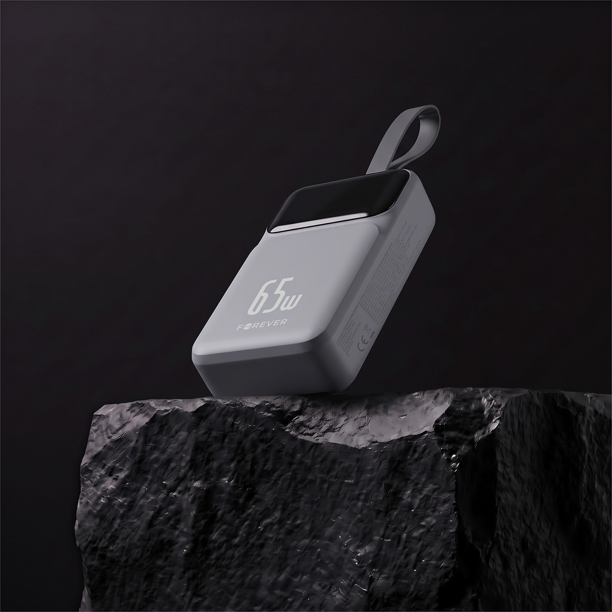 Forever Vibe-TB65 External Battery, 20000mAh, 65W, QC + PD, 2 x USB-A - 2 x USB-C, Gray