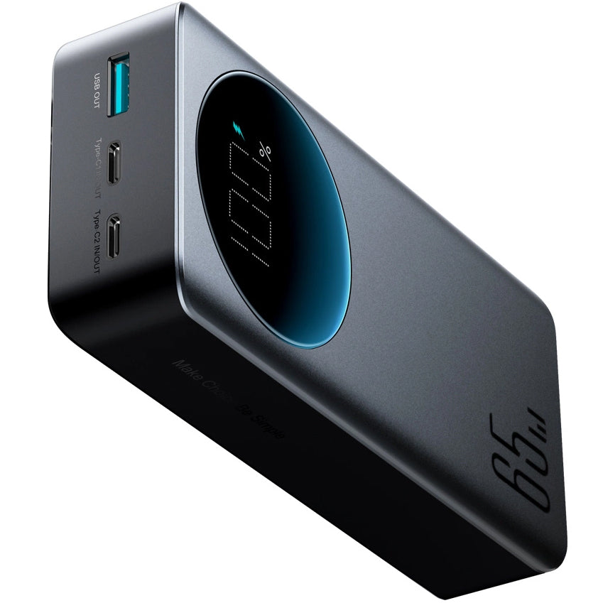 Batterie Externe Joyroom JR-PBF05, 30000mAh, 65W, QC + PD, 1 x USB-A - 2 x USB-C, Noire