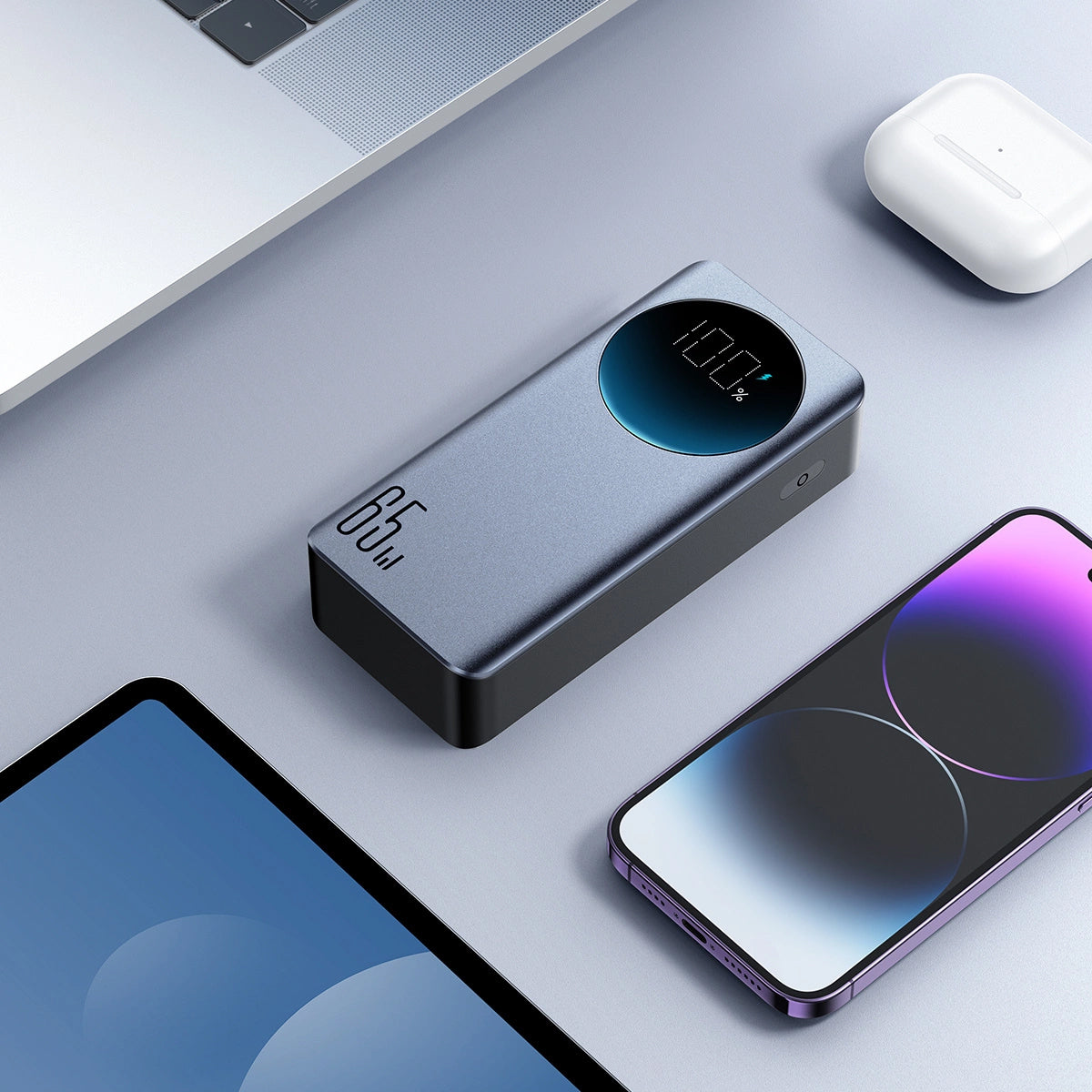 Batterie Externe Joyroom JR-PBF05, 30000mAh, 65W, QC + PD, 1 x USB-A - 2 x USB-C, Noire