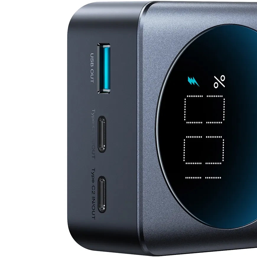 Batterie Externe Joyroom JR-PBF05, 30000mAh, 65W, QC + PD, 1 x USB-A - 2 x USB-C, Noire