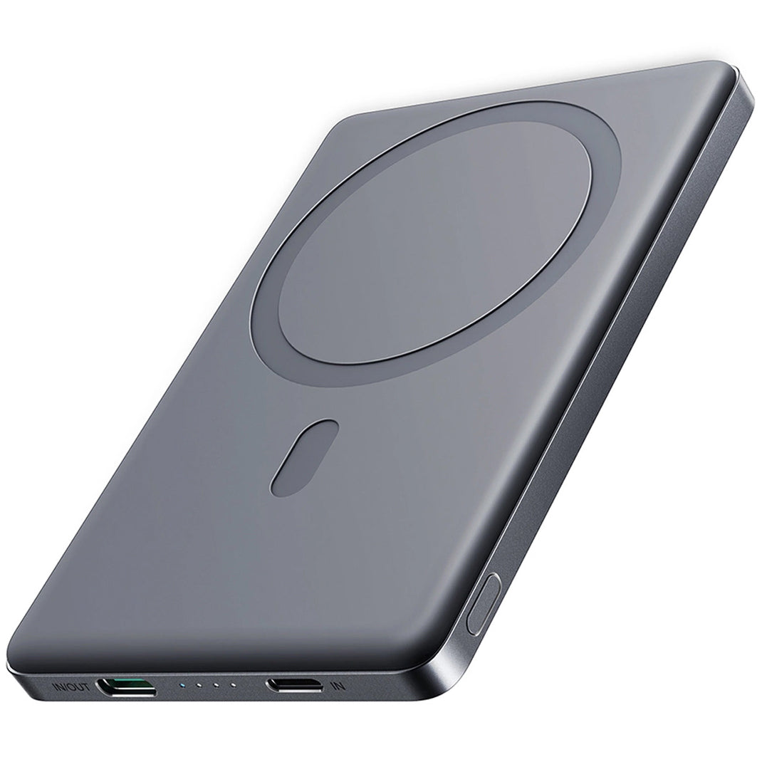 Externer Wireless-Akku Joyroom JR-PBM08, 5000mAh, 20W, PD + FQI, 1 x QI - 1 x USB-C, Grau