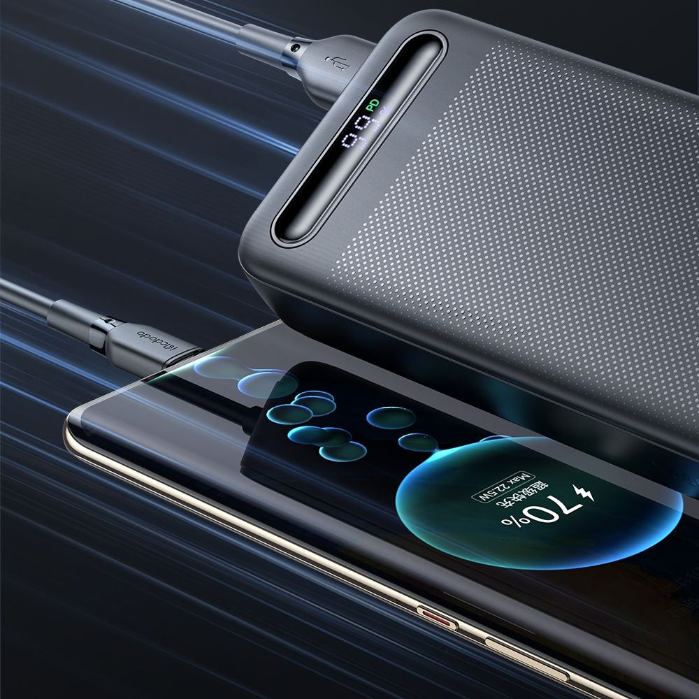 Batterie Externe McDodo MC-3891 Star, 20000mAh, 22.5W, QC + PD, 2 x USB-A - 1 x USB-C, Noire