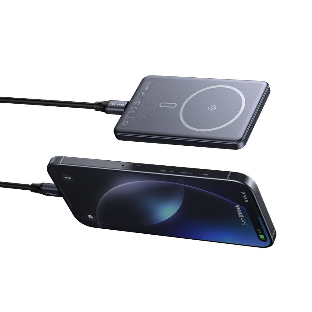 Batteria Esterna Wireless McDodo MC-4641 Meta, 5000mAh, 20W, PD + FQI, 1 x QI - 1 x USB-C, Nera