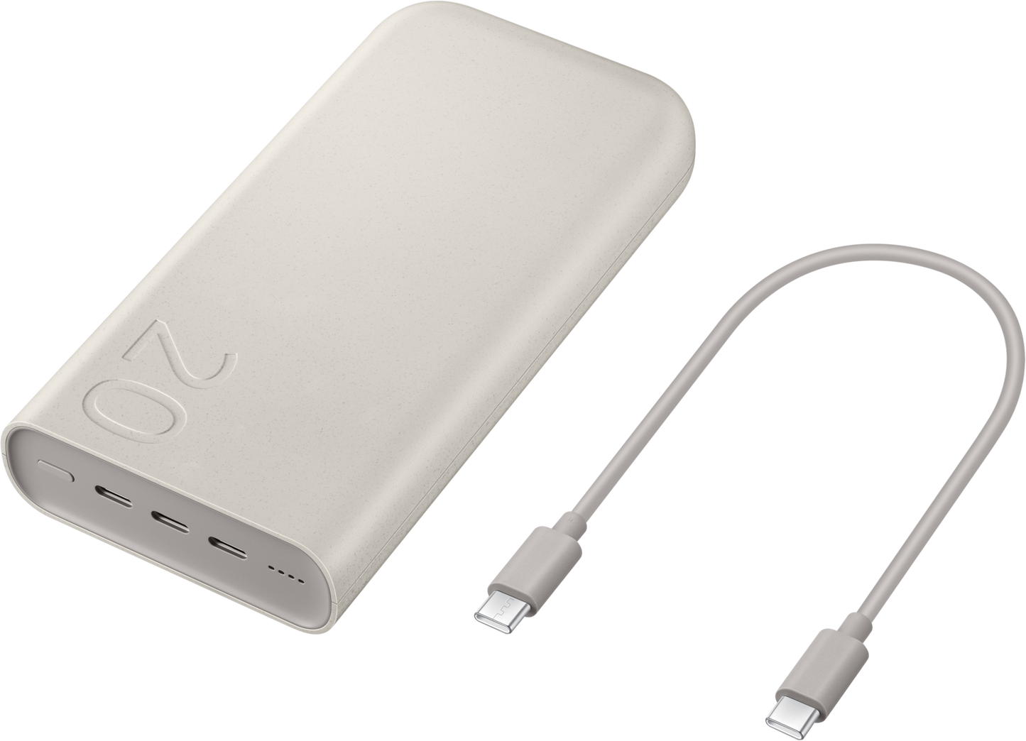 Samsung 20000mAh Powerbank 45W | PD + Super Fast Charging 2.0 | 3x USB-C | Beige