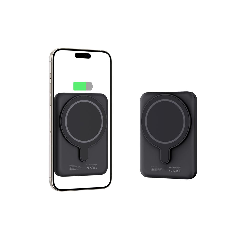 External Wireless Battery Tech-Protect PB10 LifeMag, 5000mAh, 15W, PD + FQI, 1 x QI - 1 x USB-C, Black