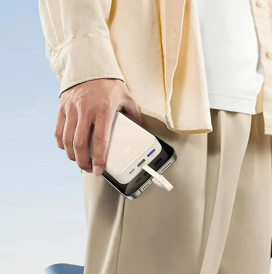 Batteria Esterna UGREEN PB521, 20000mAh, 30W, QC + PD, 1 x USB-A - 2 x USB-C, Bianca