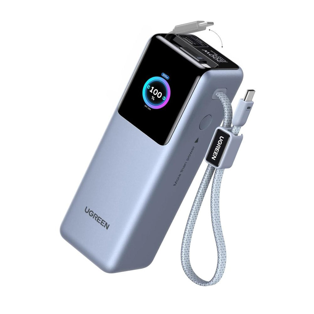 Batteria Esterna UGREEN PB728 (75702B), 25000mAh, 200W, QC + PD, 1 x USB-A - 3 x USB-C, Grigio