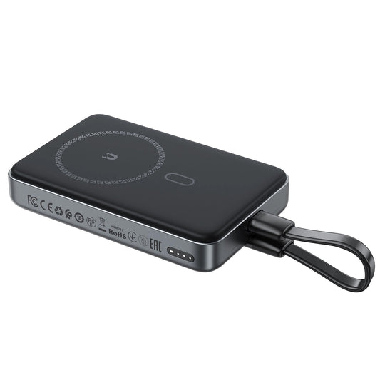 Externer Wireless Akku Acefast M10, 10000mAh, 30W, PD + FQI, 1 x QI - 2 x USB-C, Schwarz