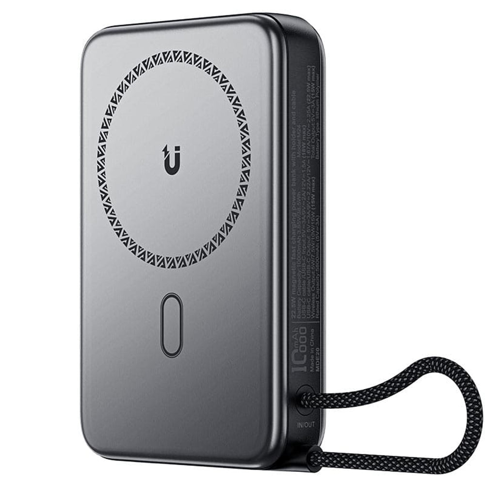 Batterie Externe Sans Fil Acefast M24, 10000mAh, 22.5W, PD + FQI, 1 x QI - 2 x USB-C, Gris