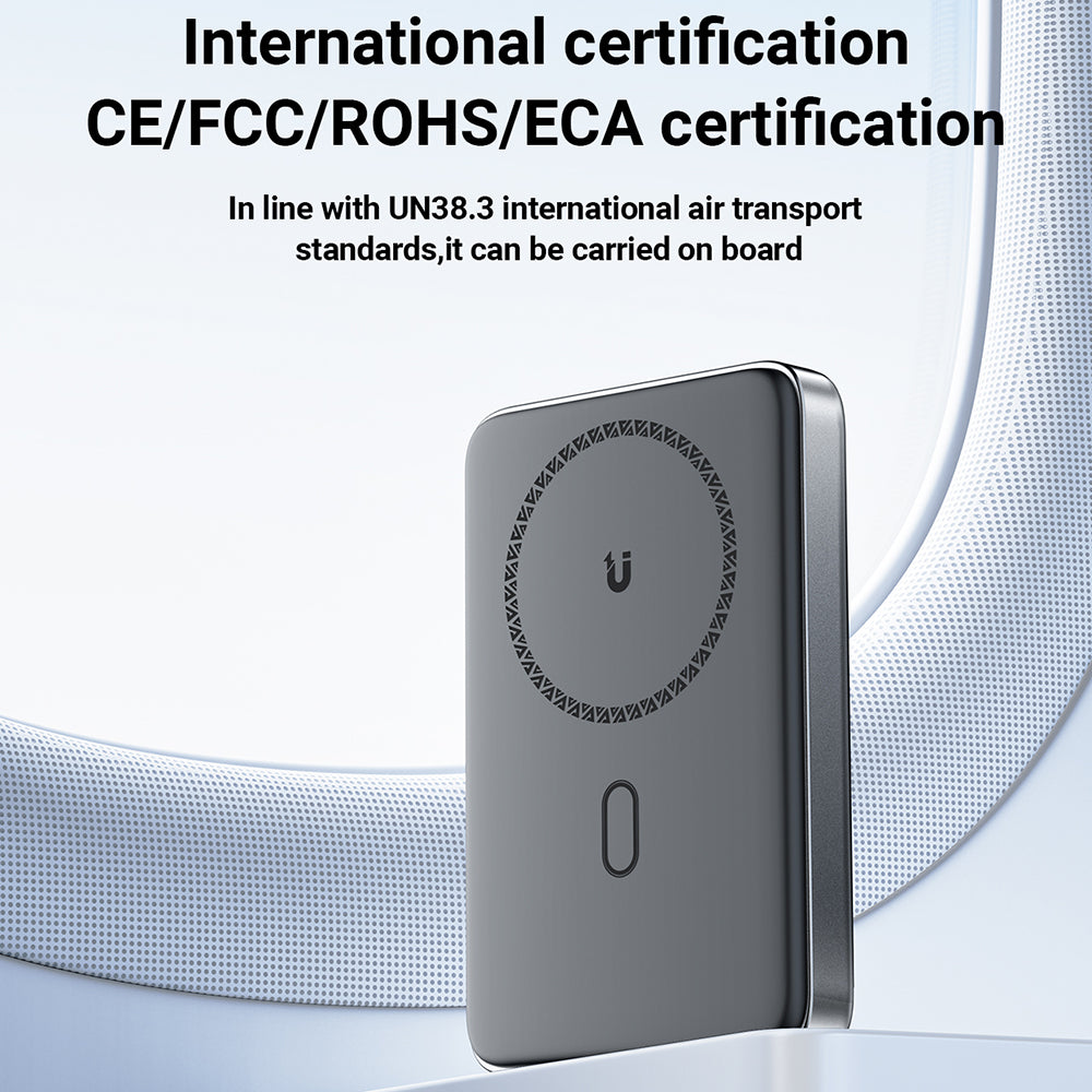 Batteria Esterna Wireless Acefast M6, 10000mAh, 20W, PD + FQI, 1 x QI - 1 x USB-C, Nera