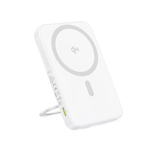 Baseus PicoGo Wireless External Battery, 5000mAh, 20W, PD + FQI, 1 x QI - 1 x USB-C, White P10076800213-01