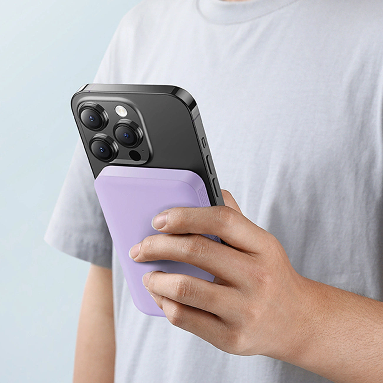 Batteria Esterna Wireless Baseus Magnetic Mini, 5000mAh, 20W, PD + FQI, 1 x QI - 1 x USB-C, Viola P10022107513