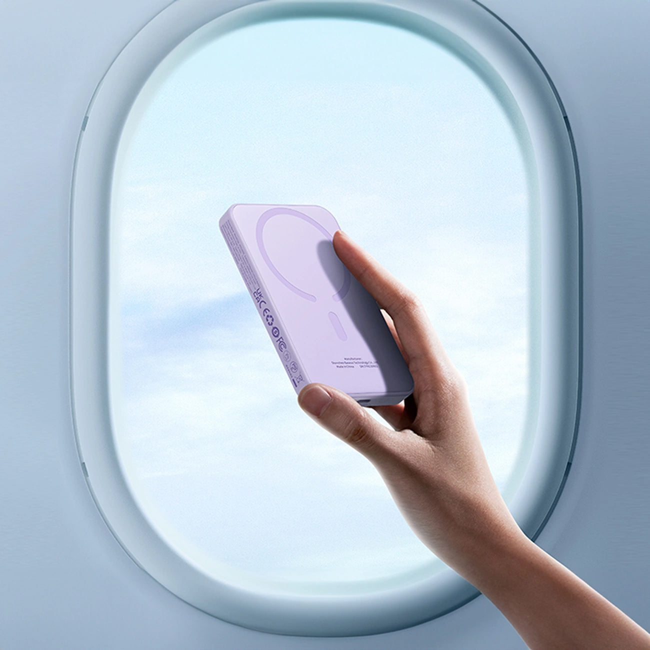 Batteria Esterna Wireless Baseus Magnetic Mini, 5000mAh, 20W, PD + FQI, 1 x QI - 1 x USB-C, Viola P10022107513