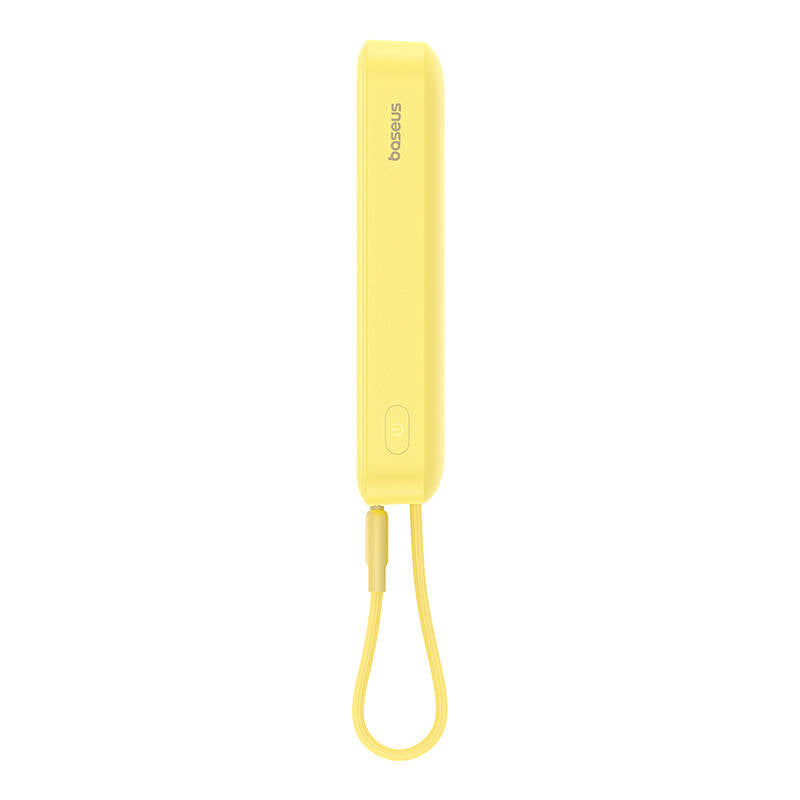 Externer Wireless-Akku Baseus Magnetic Mini, 10000mAh, 20W, PD + FQI, 1 x Lightning - 1 x QI - 1 x USB-C, Gelb P10022109Y23-00
