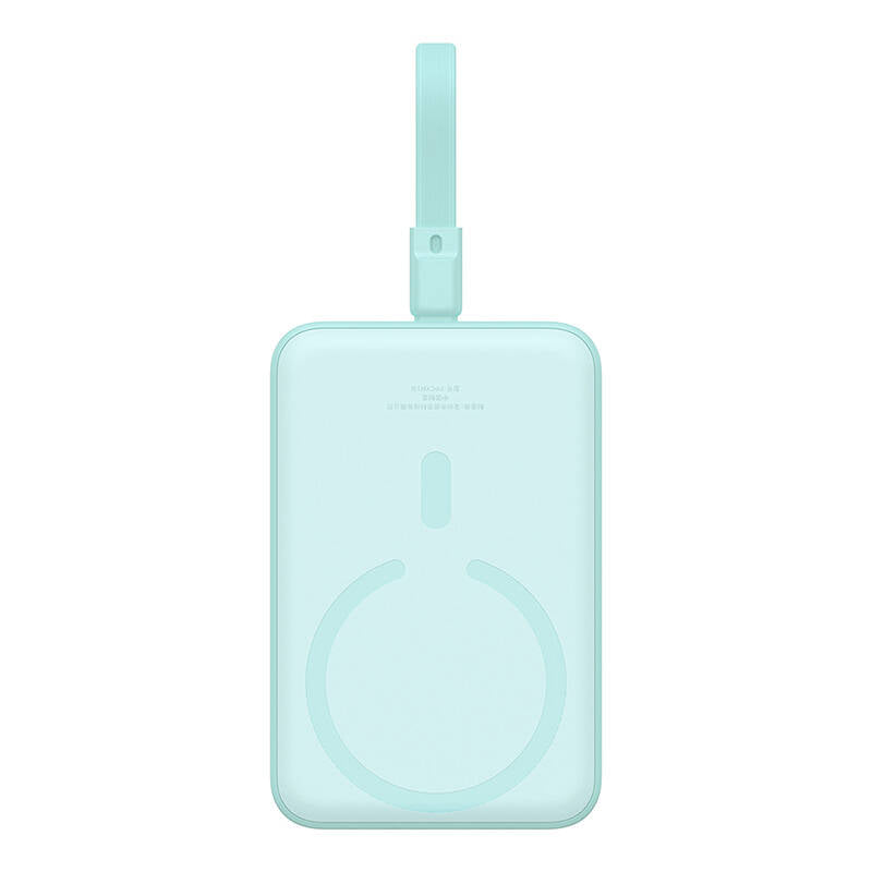 Batteria Esterna Wireless Baseus Magnetic Mini, 10000mAh, 20W, PD + FQI, 1 x Lightning - 1 x QI - 1 x USB-C, Verde P10022109333-00