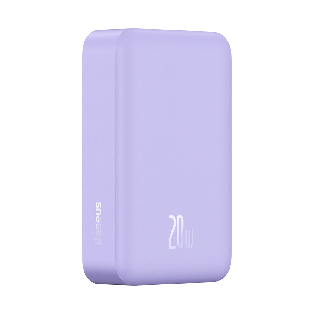 Batterie Externe Sans Fil Baseus Magnetic Mini, 20000mAh, 20W, PD + FQI, 1 x QI - 1 x USB-C, Mauve PPCX150005