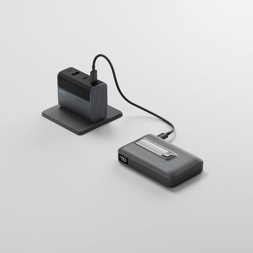 Batteria Esterna Wireless Cuktech WPB100, 10000mAh, 30W, PD + FQI, 1 x QI - 1 x USB-C, Grigio CUWPB100GLBK