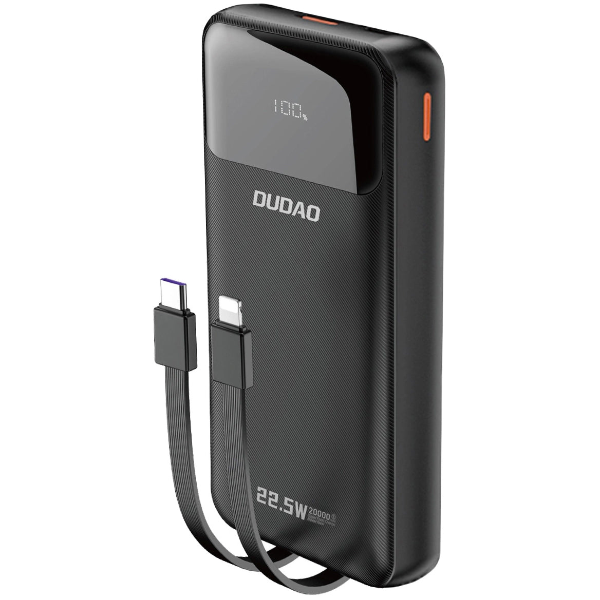 Batteria Esterna Dudao K15Pro, 20000mAh, 22.5W, QC + PD, 1 x Lightning - 1 x USB-A - 2 x USB-C, Nera