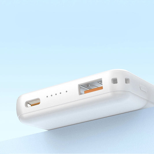 Externer Wireless-Akku Dudao K14S+, 10000mAh, 22.5W, QC + PD + FQI, 1 x QI - 1 x USB-A - 1 x USB-C, Weiß