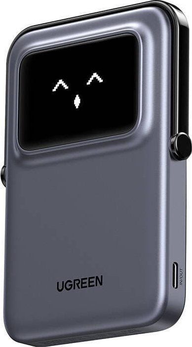 Batteria Esterna Wireless UGREEN PB571 Uno, 5000mAh, 20W, PD + FQI, 1 x QI - 1 x USB-C, Grigio