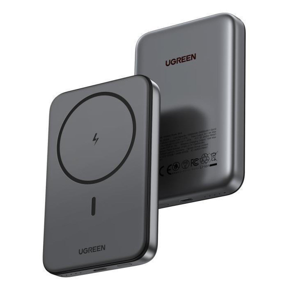 Batterie Externe Sans Fil UGREEN PB561, 10000mAh, 20W, PD + FQI, 1 x QI - 1 x USB-C, Noire