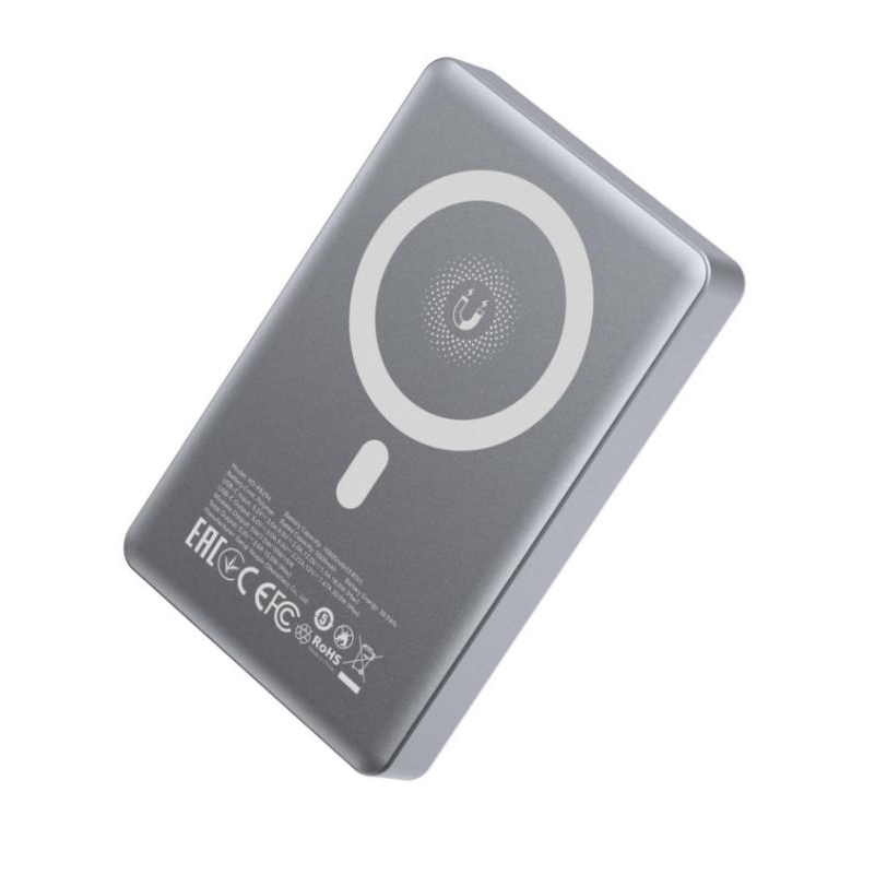 Batteria Esterna Wireless XO Design PR294, 10000mAh, 20W, PD + FQI, 1 x QI - 1 x USB-C, Grigio