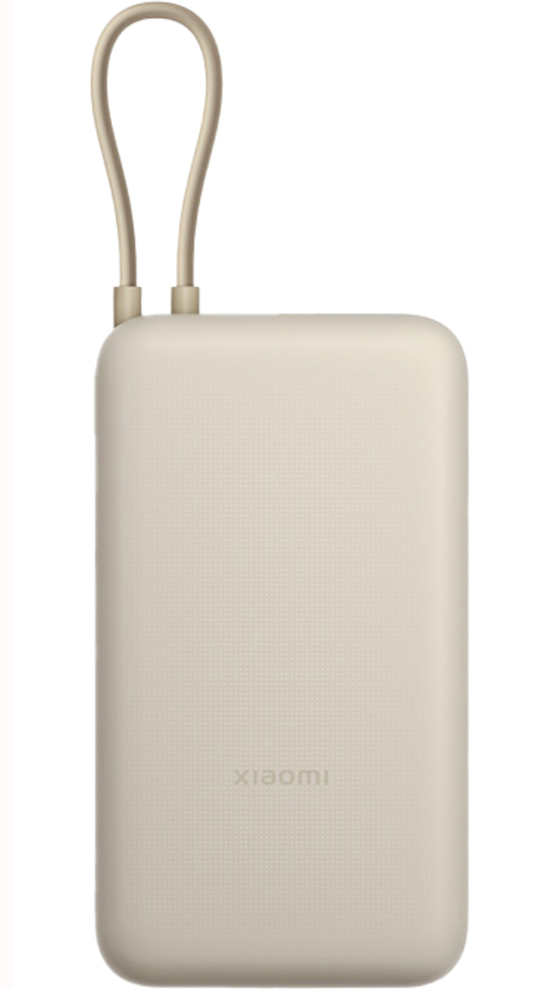 Batterie Externe Xiaomi, 20000mAh, 33W, QC + PD, 1 x USB-A - 2 x USB-C, Beige BHR8851GL