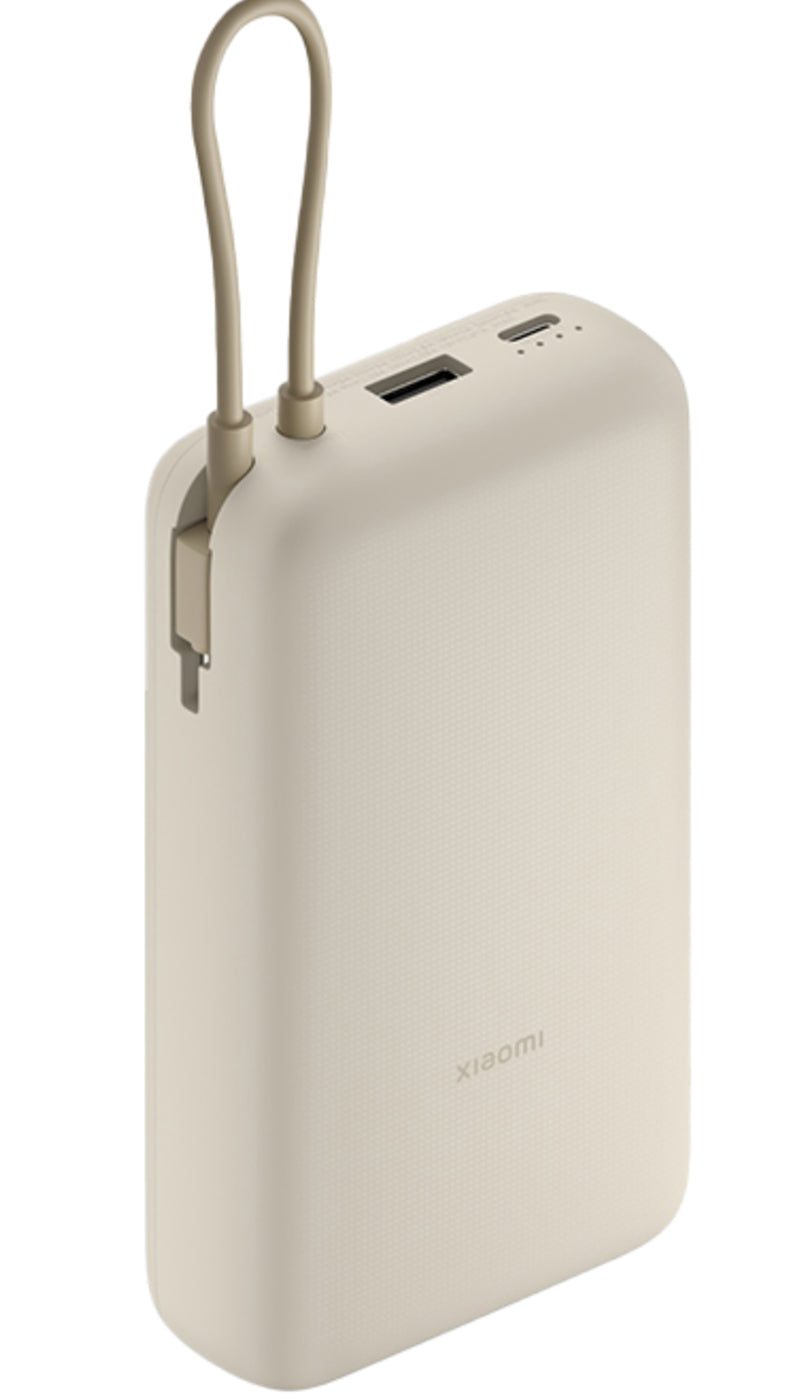 Batterie Externe Xiaomi, 20000mAh, 33W, QC + PD, 1 x USB-A - 2 x USB-C, Beige BHR8851GL