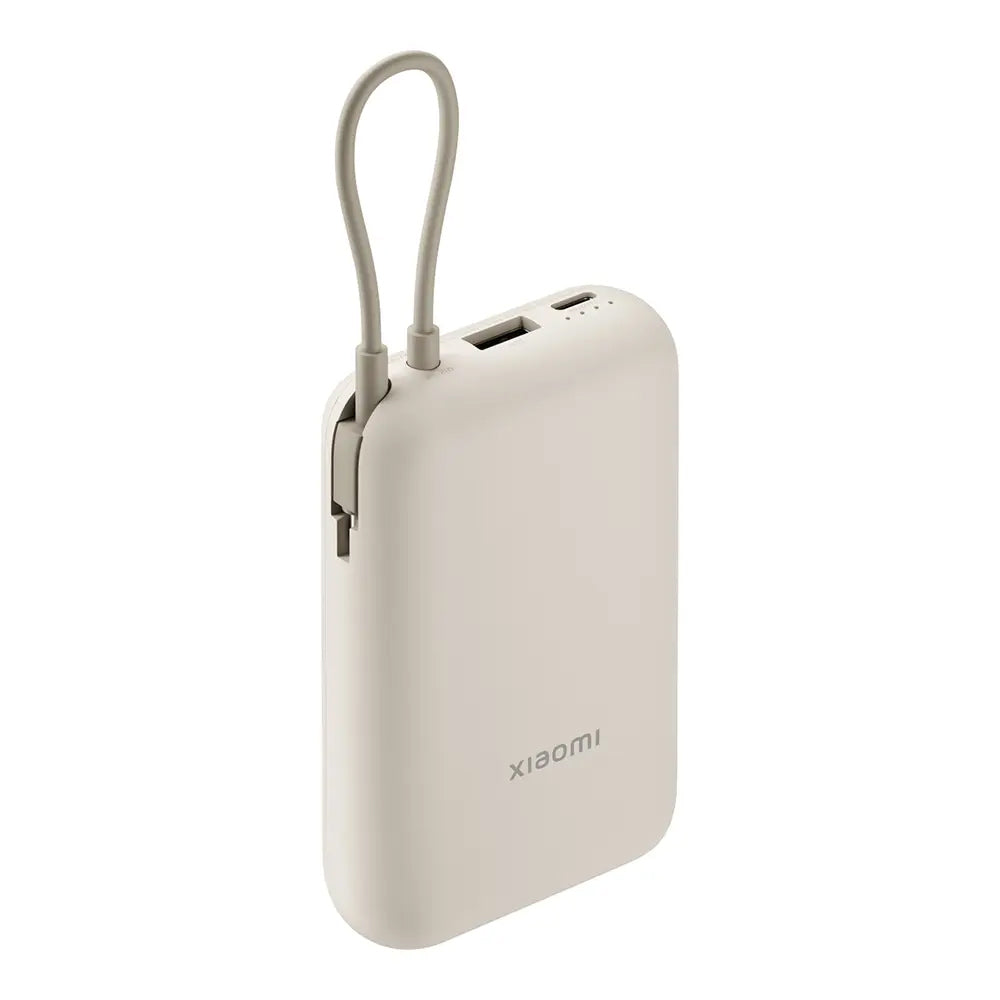 Externer Akku Xiaomi Pocket Edition Pro, 10000mAh, 33W, QC + PD, 1 x USB-A - 1 x USB-C, Beige BHR9072GL
