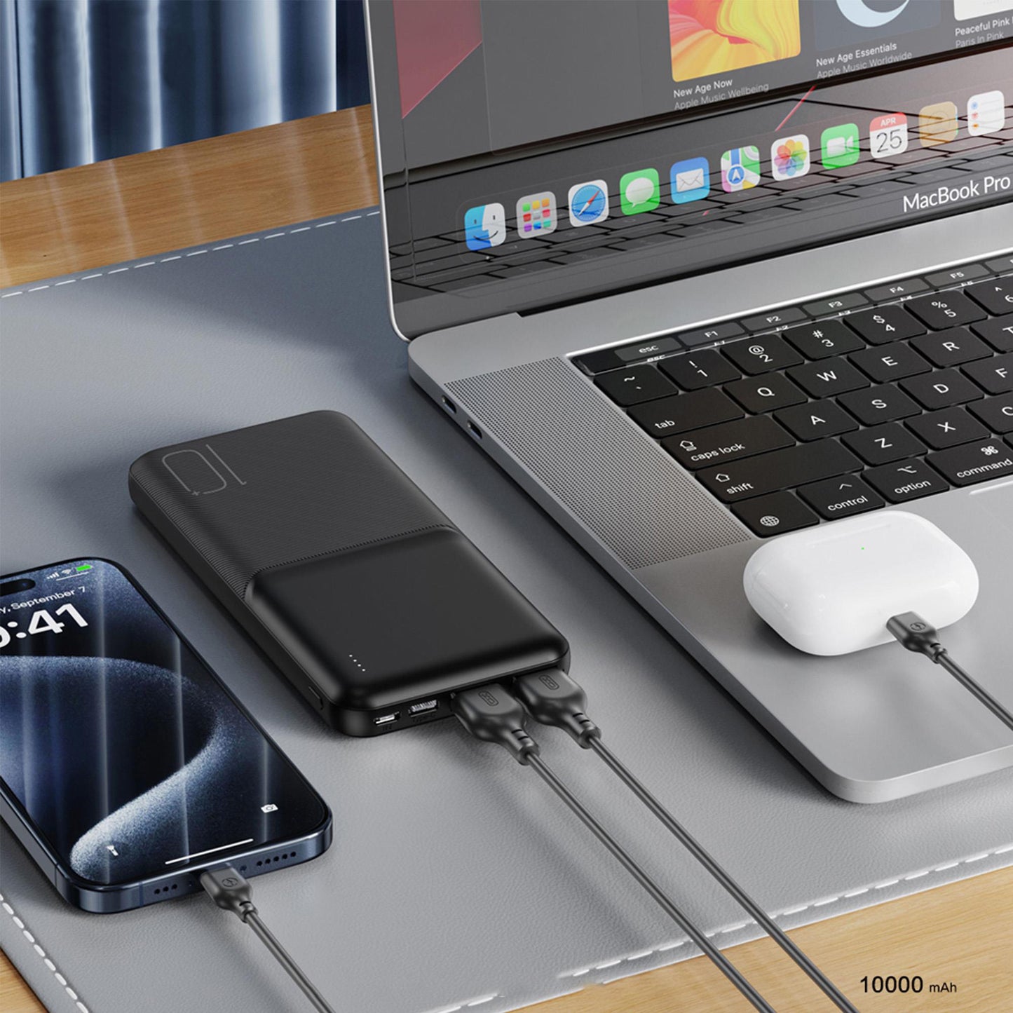 Batteria Esterna XO Design PR251, 10000mAh, 10W, 2 x USB-A, Nera