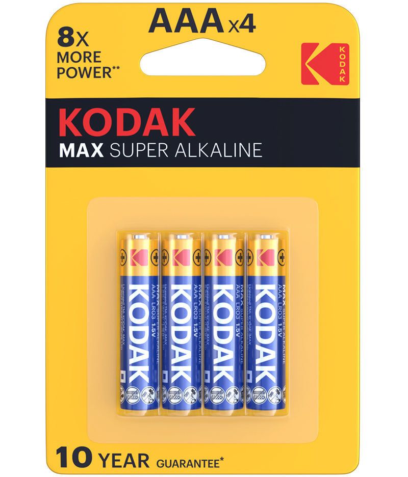 Kodak Max Super Alkaline Batterie, AAA / LR3, 4er Set