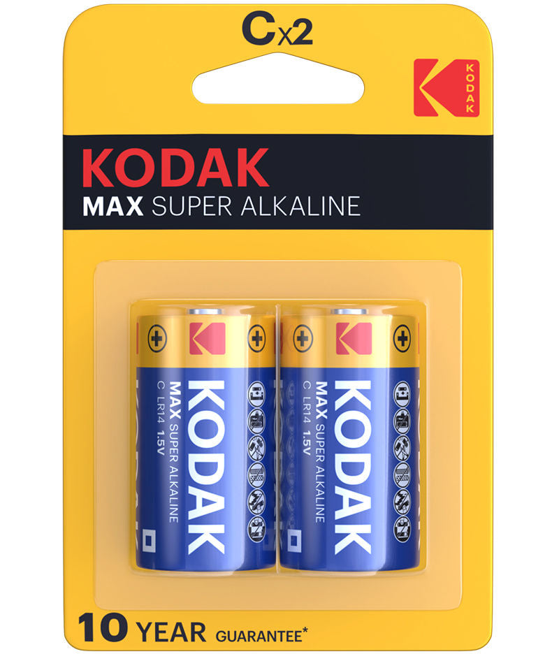 Pile Kodak Max Super Alcaline, LR14, Lot de 2 pièces