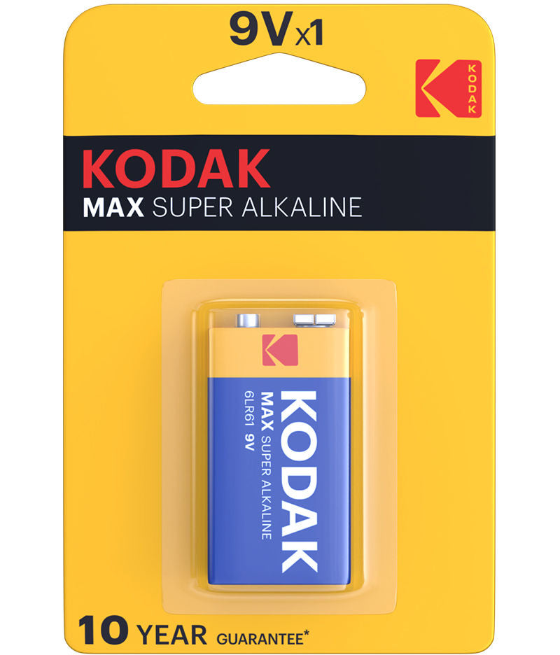 Kodak Max Super Alkaline Battery, 6LR61 (9V)