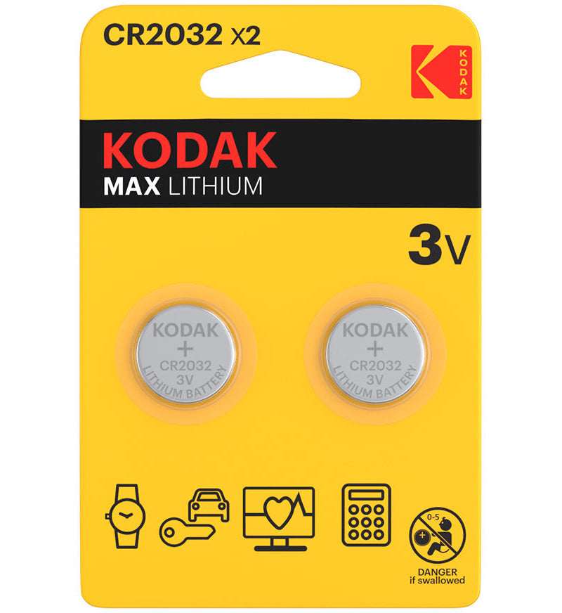 Kodak Max Batterie, CR2032, Set 2 Stück