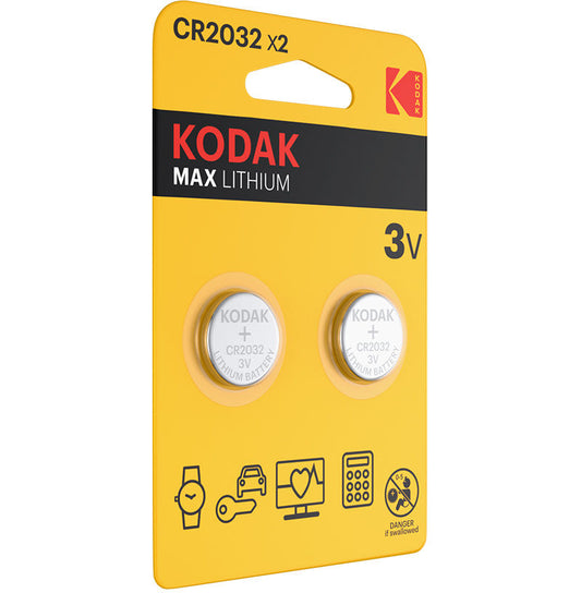 Batteria Kodak Max, CR2032, Set 2 pezzi