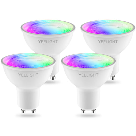 LED-Lampe Yeelight W1, Wi-Fi, GU10, 4.5W, 2700K - 6500K, 350lm, Set 4 Stück, Mehrfarbig YLDP004-A