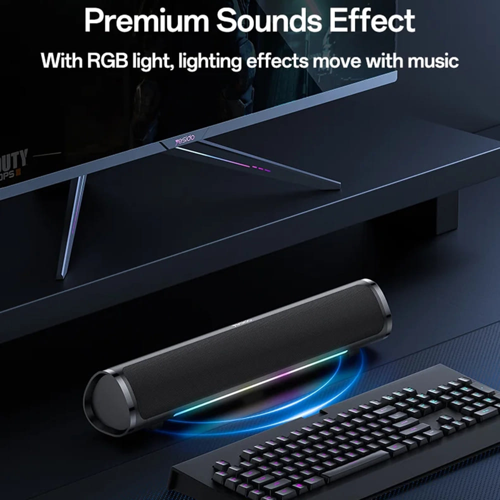 Bluetooth-Lautsprecher Yesido YSW27, 10W, RGB, Schwarz