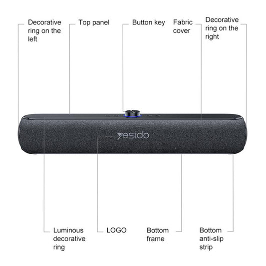 Cassa Bluetooth Yesido YSW42, 20W, Nera