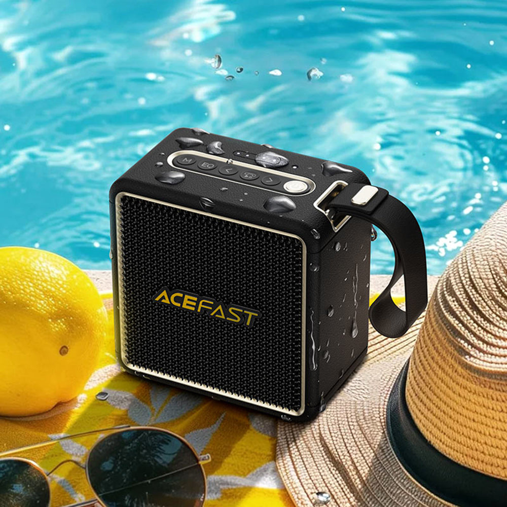 Tragbarer Bluetooth-Lautsprecher Acefast K3 Nano, 1 x 30W - 1 x 16W, RGB, wasserdicht, Schwarz