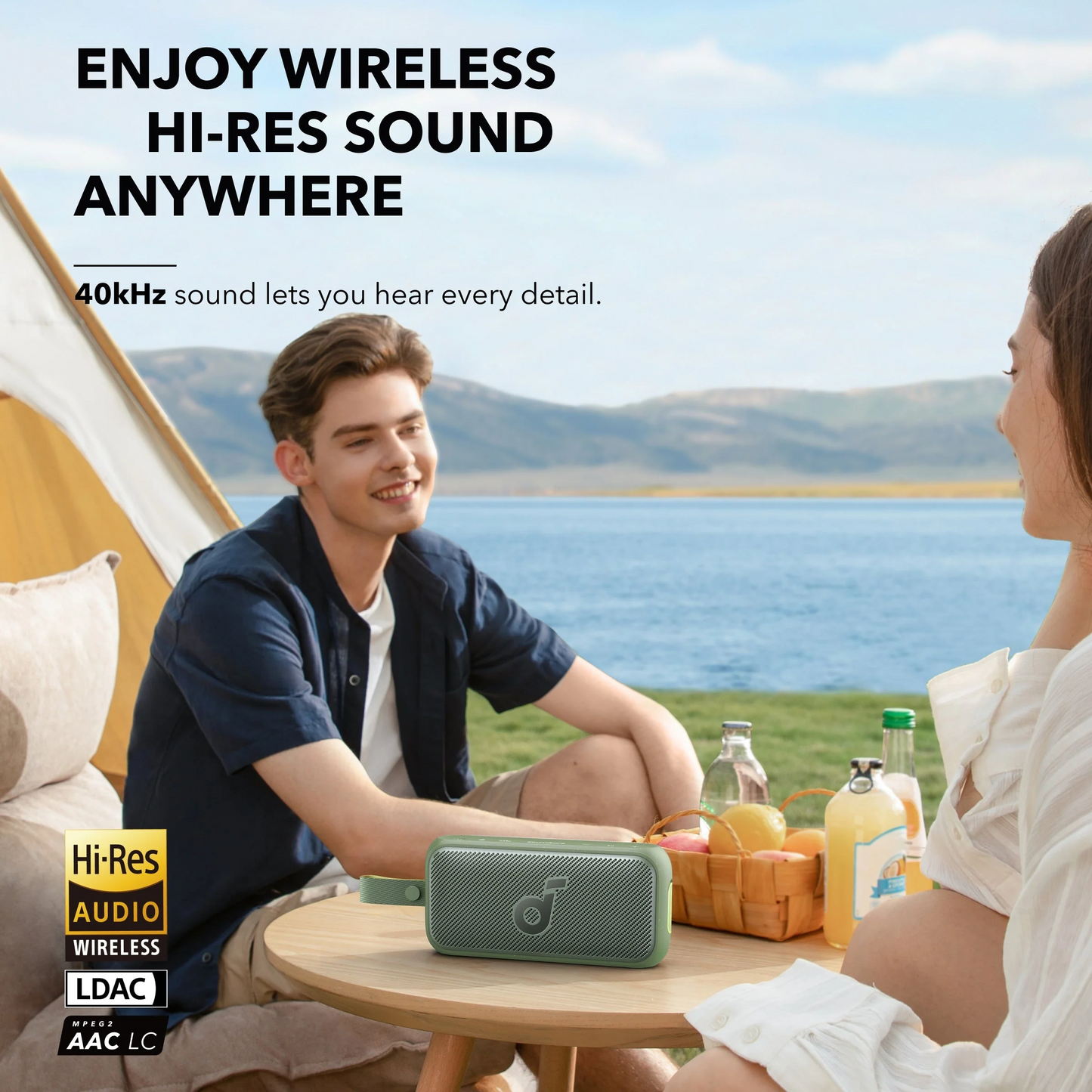 Tragbarer Bluetooth-Lautsprecher Anker SoundCore Motion 300, 30W, TWS, wasserdicht, Grün A3135061