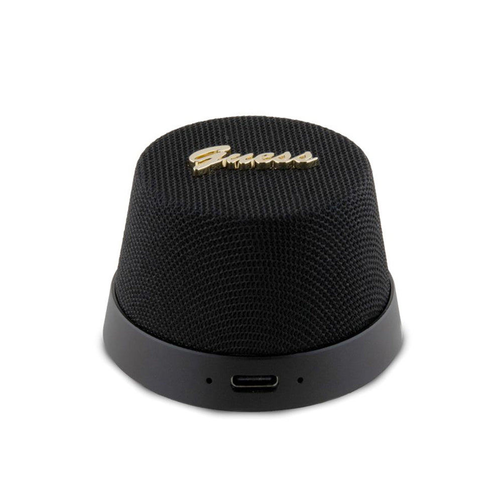 Tragbarer Bluetooth-Lautsprecher Guess Stand Magnetic Script Metal, 3W, Schwarz
