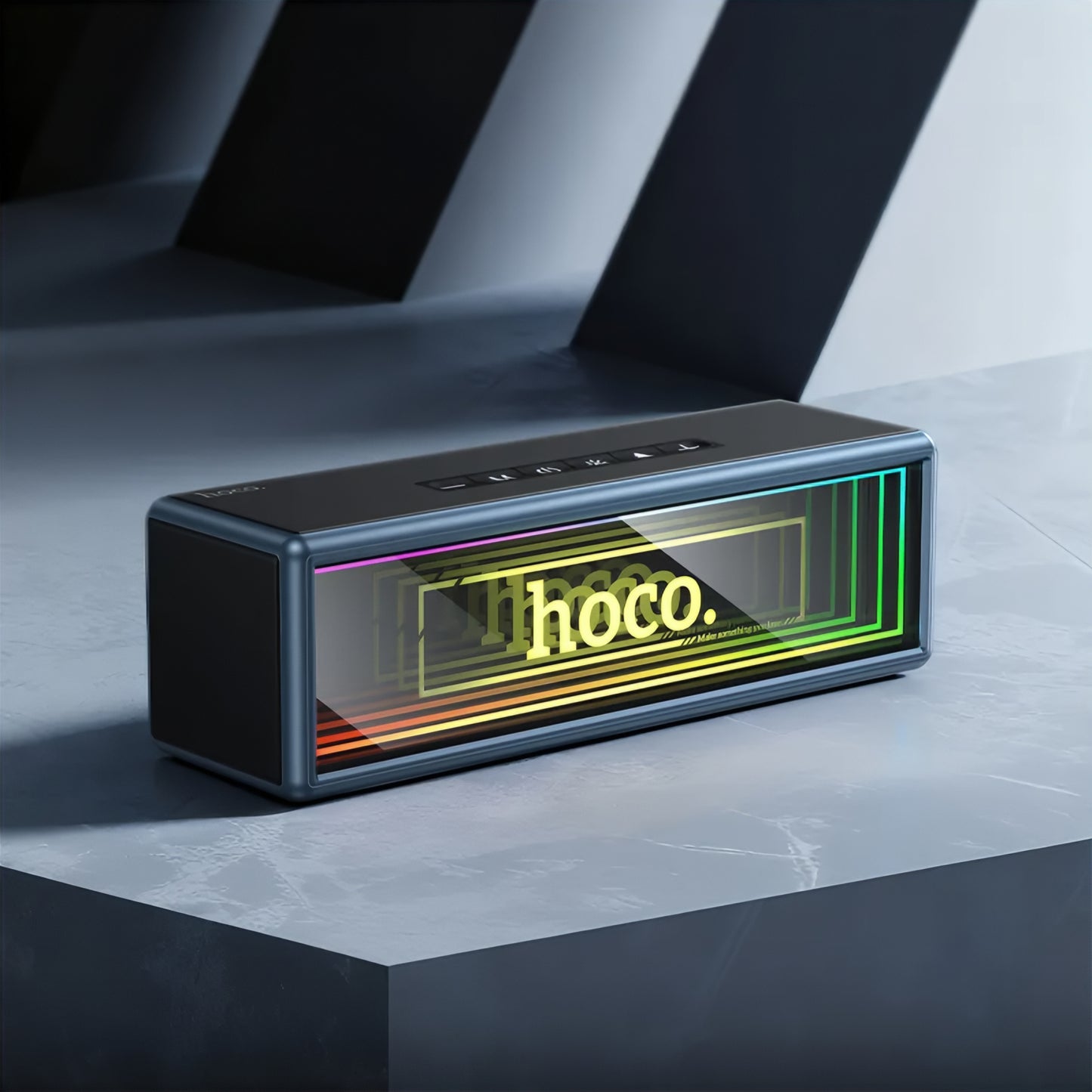 Cassa Portatile Bluetooth HOCO HC40, 2 x 10W, TWS, RGB, Nera