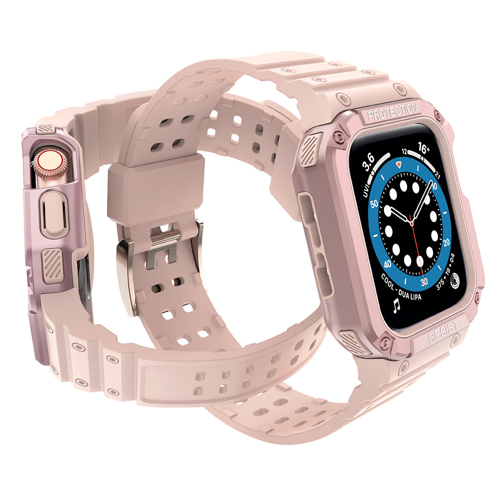 OEM Armored Hülle & Armband für Apple Watch 41/40/38mm | Rosa | 2-in-1